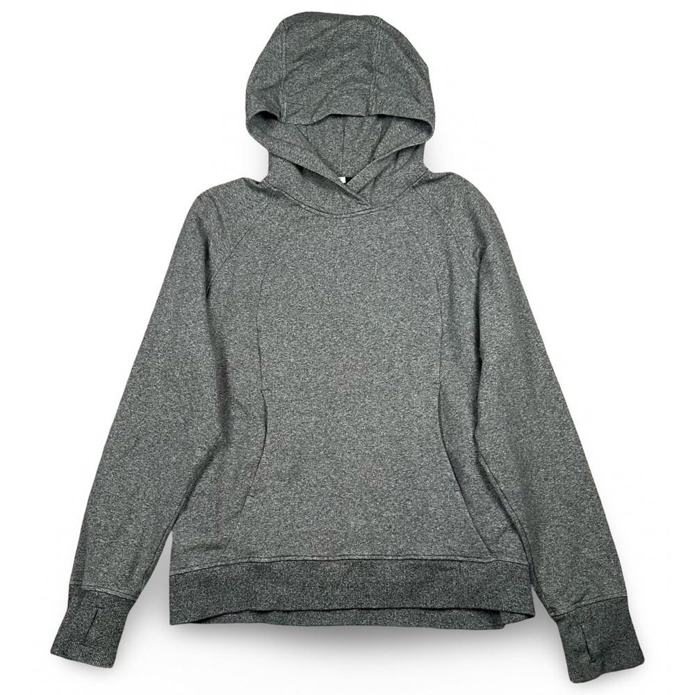 Lululemon Scuba Pullover Hoodie Women's 10 Gray Cotton Terry Pullover Sweatshirt